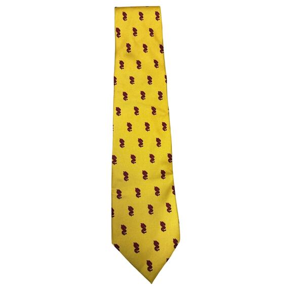 Vineyard Vines Other - Vineyard Vines Tie Yellow Silk Dragon Print Custom Collection Handmade Men USA